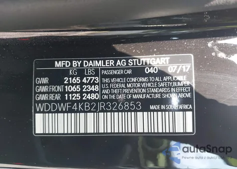 2018 Mercedes-Benz C 300 4Matic from USA, damaged, VIN WDDWF4KB2JR326853